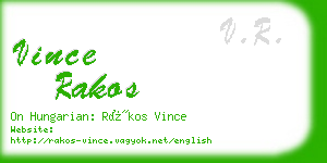 vince rakos business card